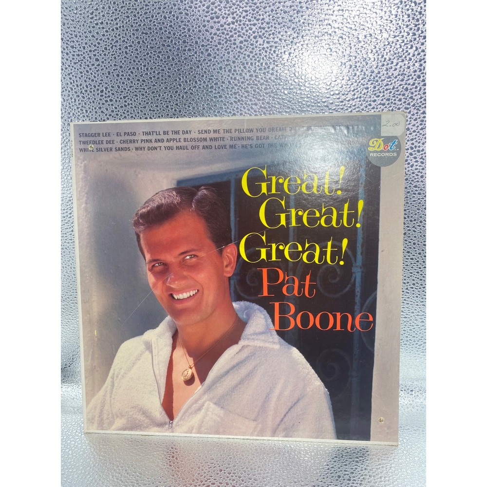 Pat Boone Great Great Great Vinyl LP Record Dot Record DLP 3346 Stagger Lee 1961